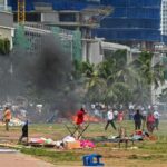 Pro-Rajapaksa mob assaults peaceful protesters